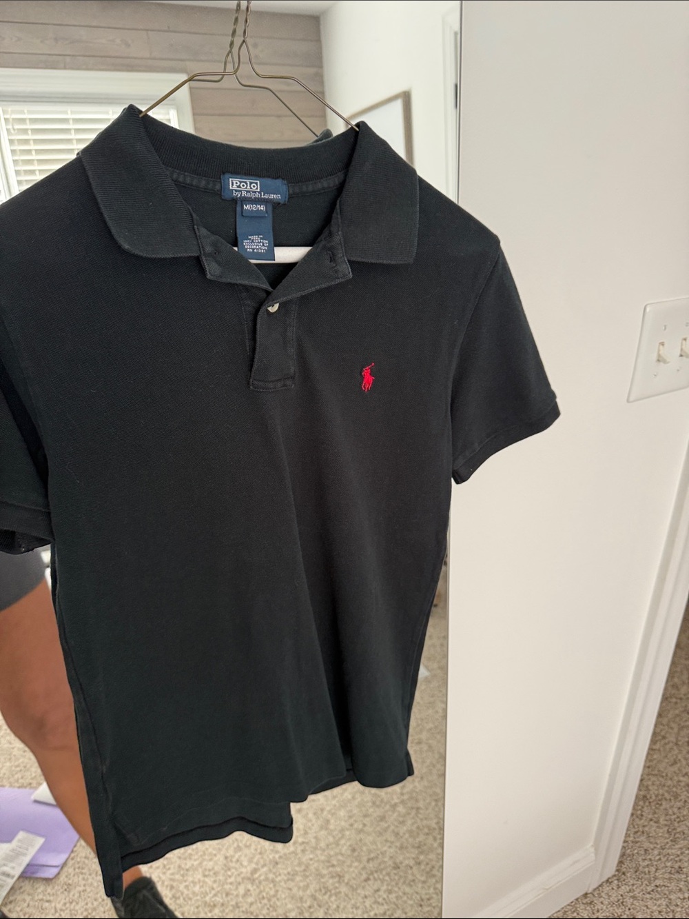 Kids Polo by Ralph Lauren Black Polo with Red Pony Embroidery